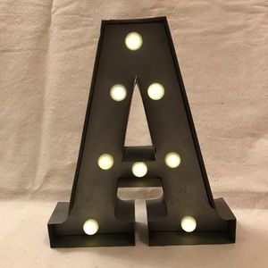 Letter “A” Marquee Light/Decoration